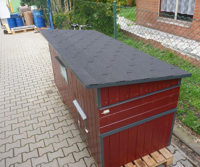 Odklápěcí střecha s asfaltovým finským šindelem